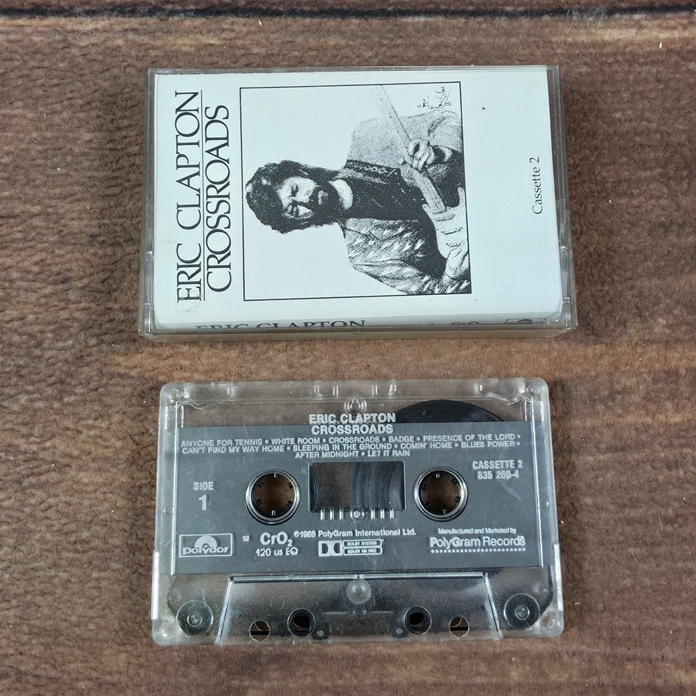 Eric Clapton Crossroads Cassette 2 OS White Good 1988 Blues Rock Tape